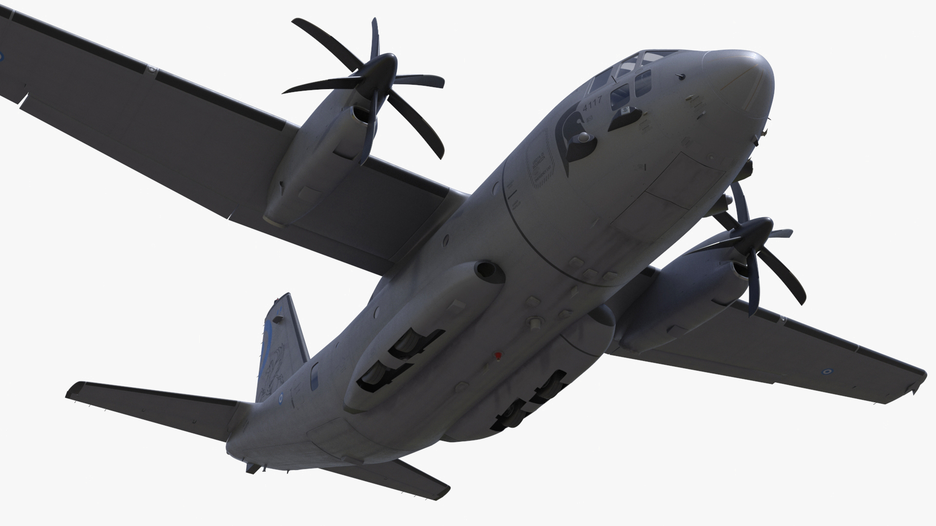 Aircraft Alenia C-27J Spartan Greece Rigged for Cinema 4D 3D