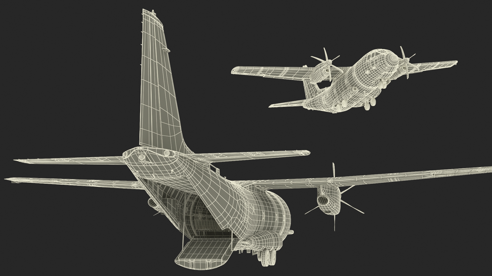 Aircraft Alenia C-27J Spartan Greece Rigged for Cinema 4D 3D