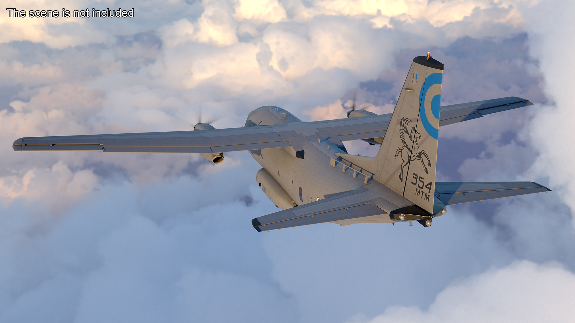 Aircraft Alenia C-27J Spartan Greece Rigged for Cinema 4D 3D