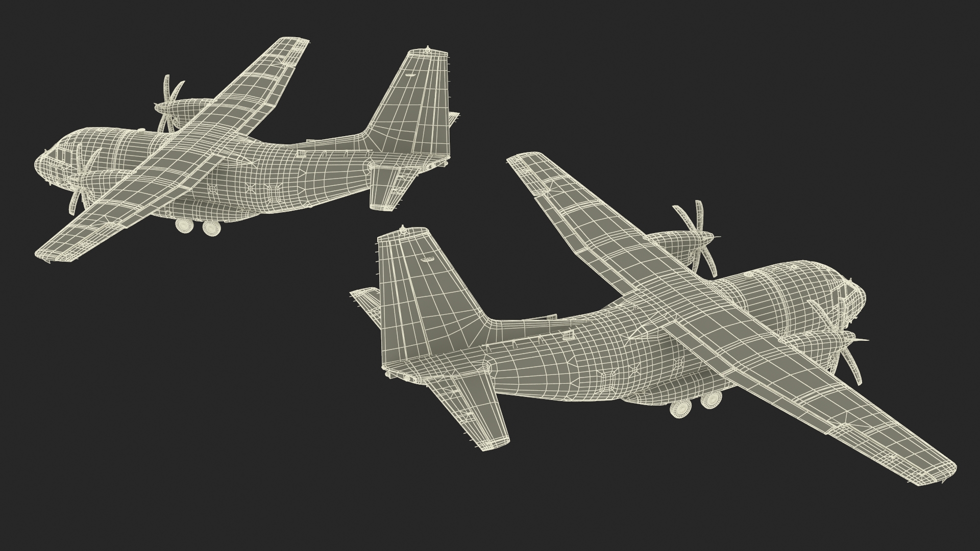 Aircraft Alenia C-27J Spartan Greece Rigged for Cinema 4D 3D