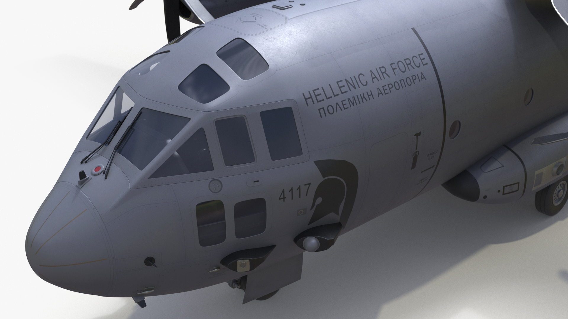 Aircraft Alenia C-27J Spartan Greece Rigged for Cinema 4D 3D