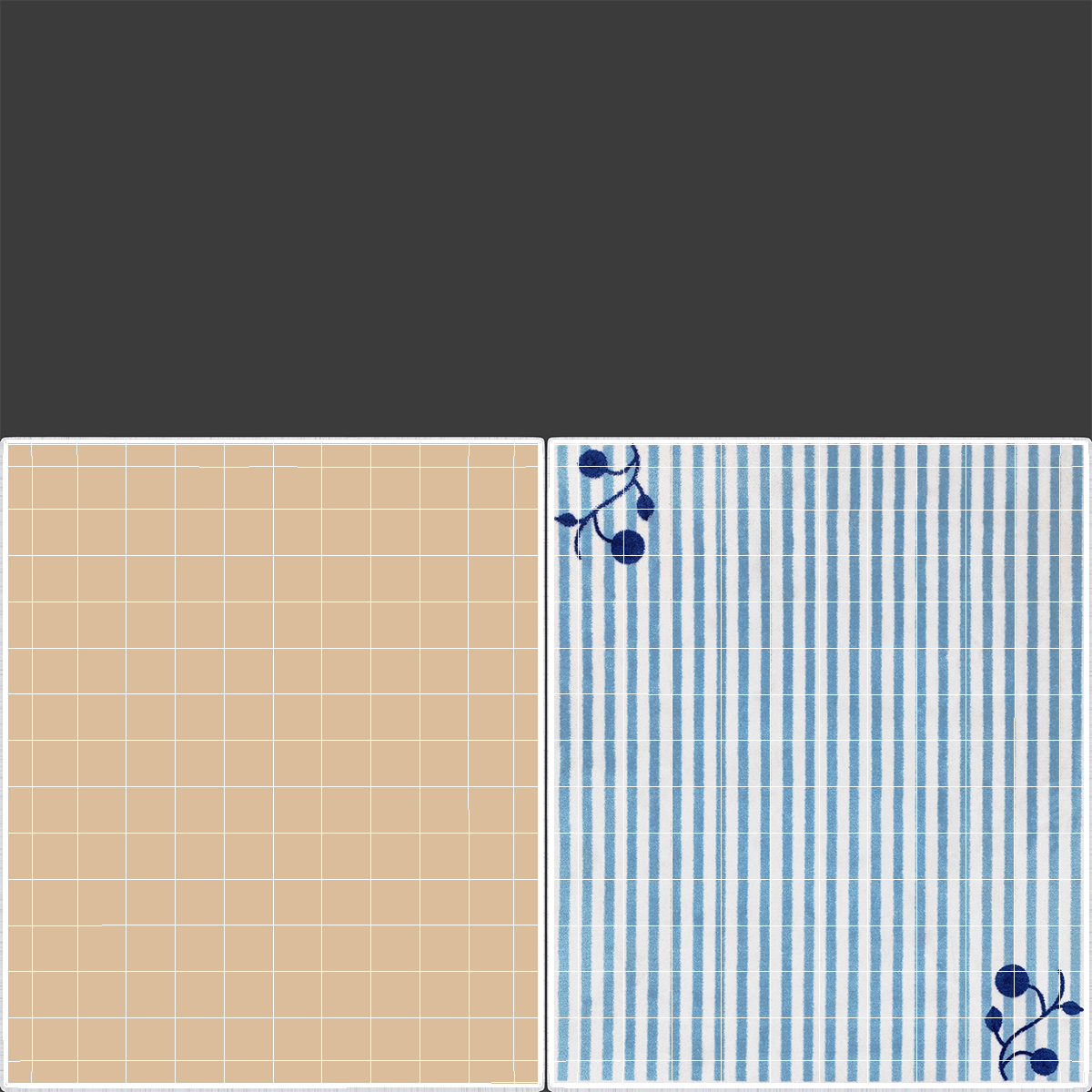 Rug for Children Room IKEA GULSPARV Stripe Blue 3D