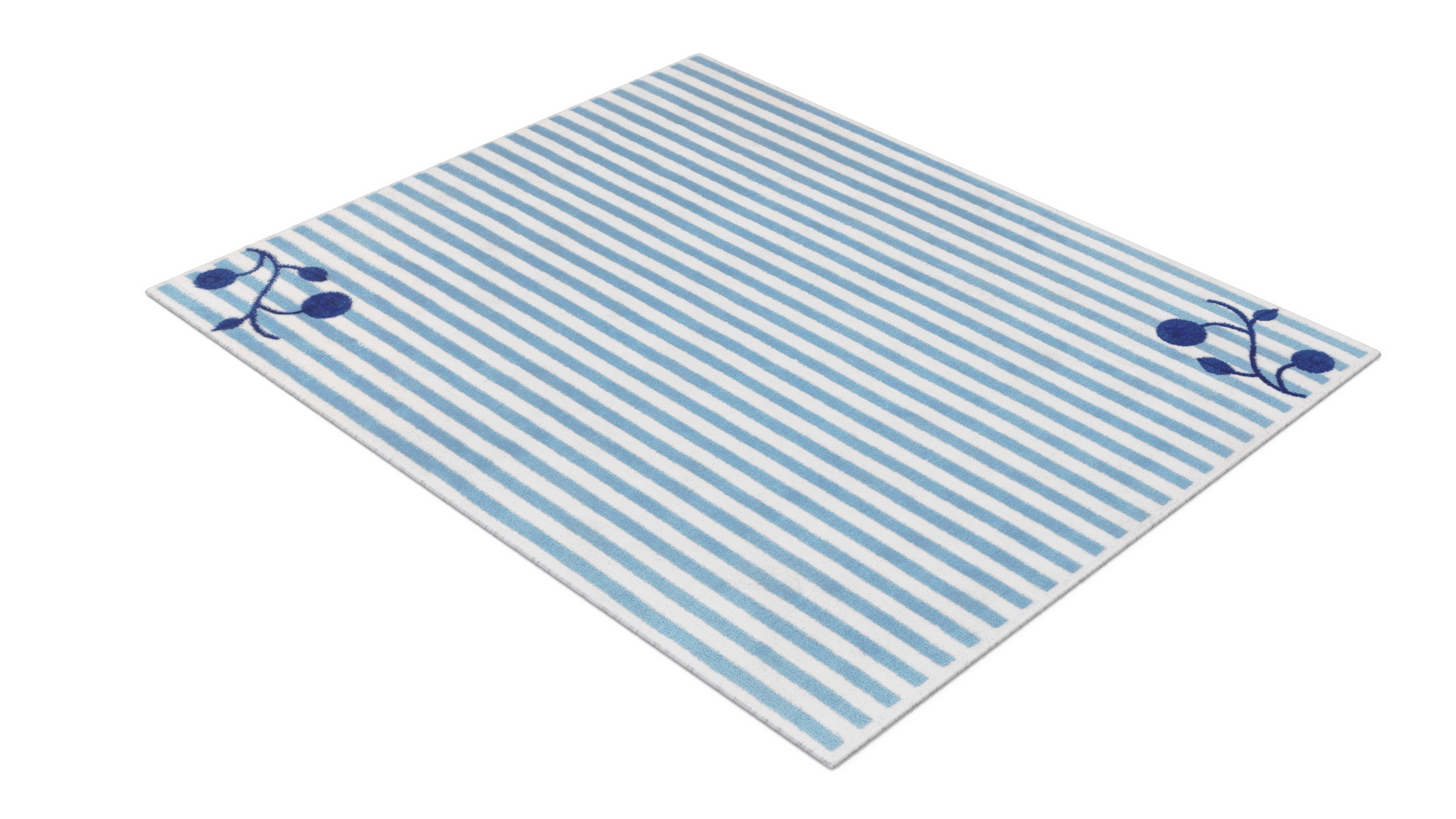 Rug for Children Room IKEA GULSPARV Stripe Blue 3D