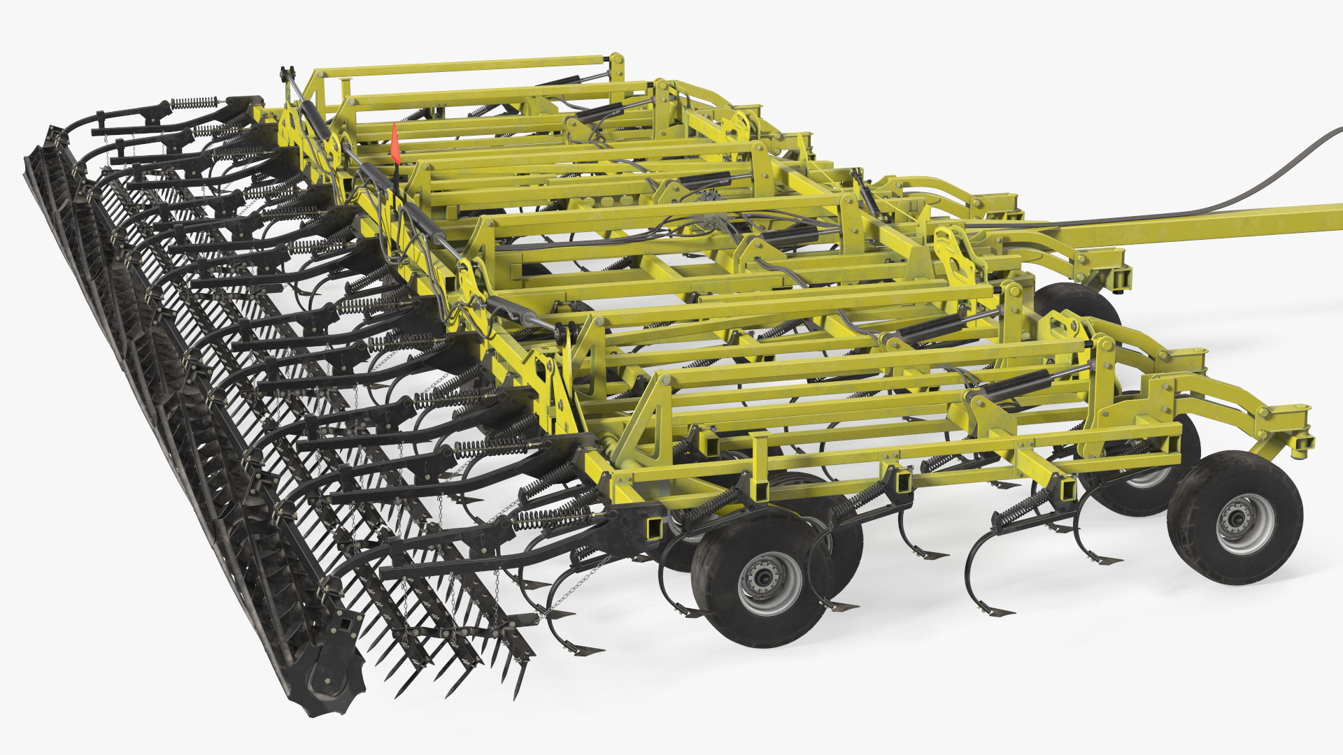 Tractor Claas Axion 800 with Seedbed Cultivator 3D