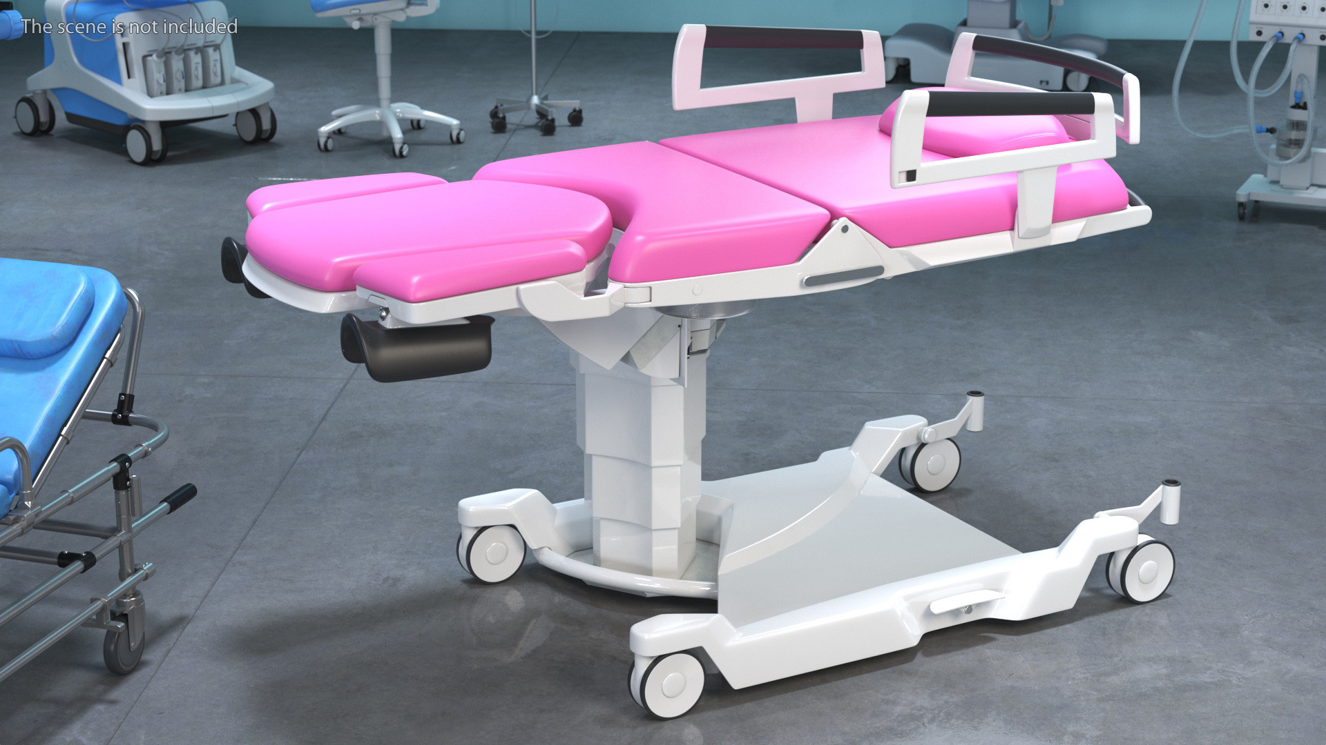 Childbirth Bed AVE 2 Pink Rigged 3D