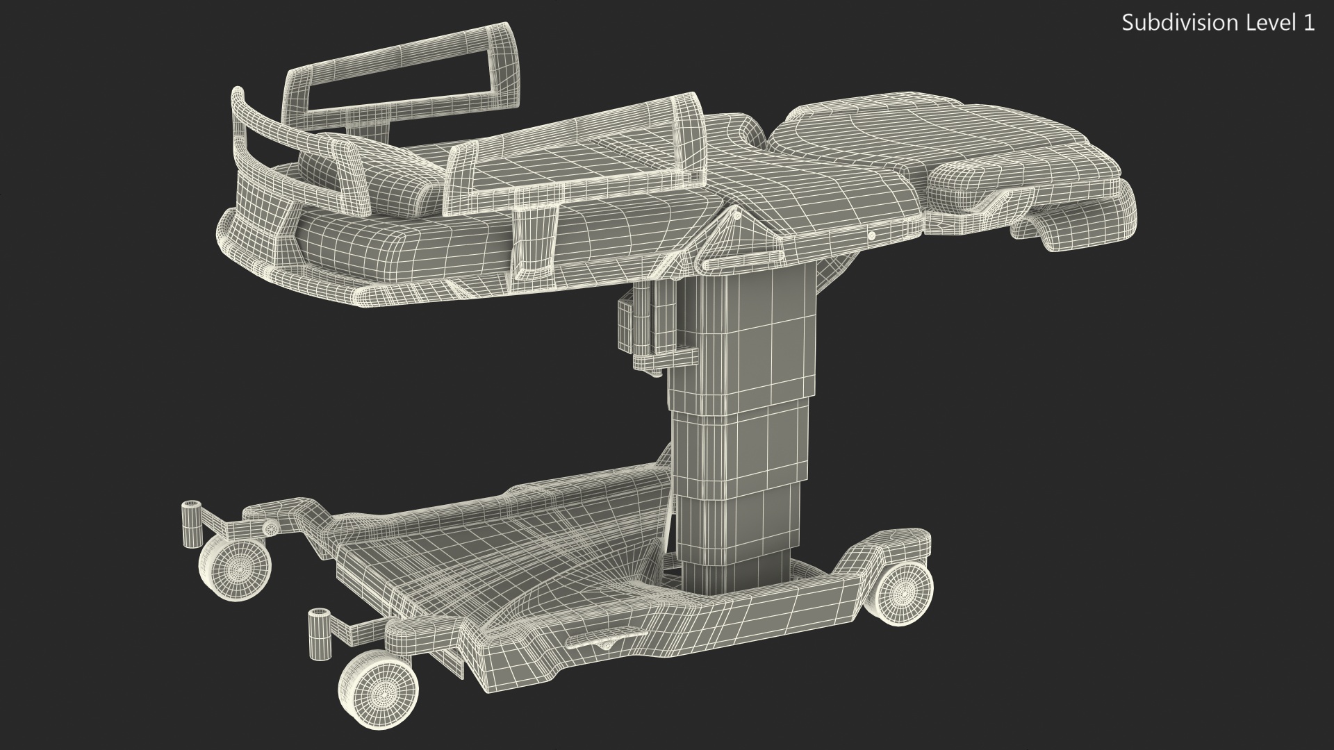 Childbirth Bed AVE 2 Pink Rigged 3D