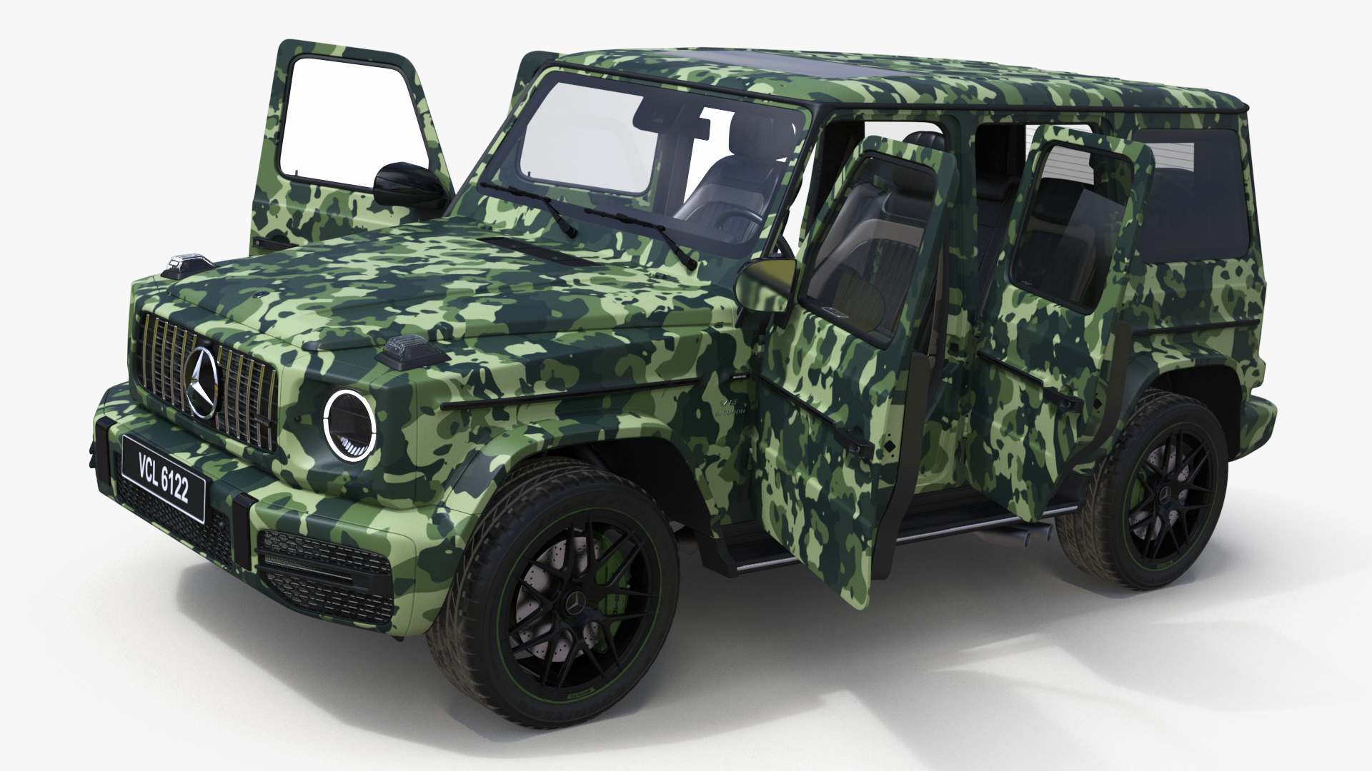 3D Mercedes-Benz G63 AMG 2019 Camouflage Matte model