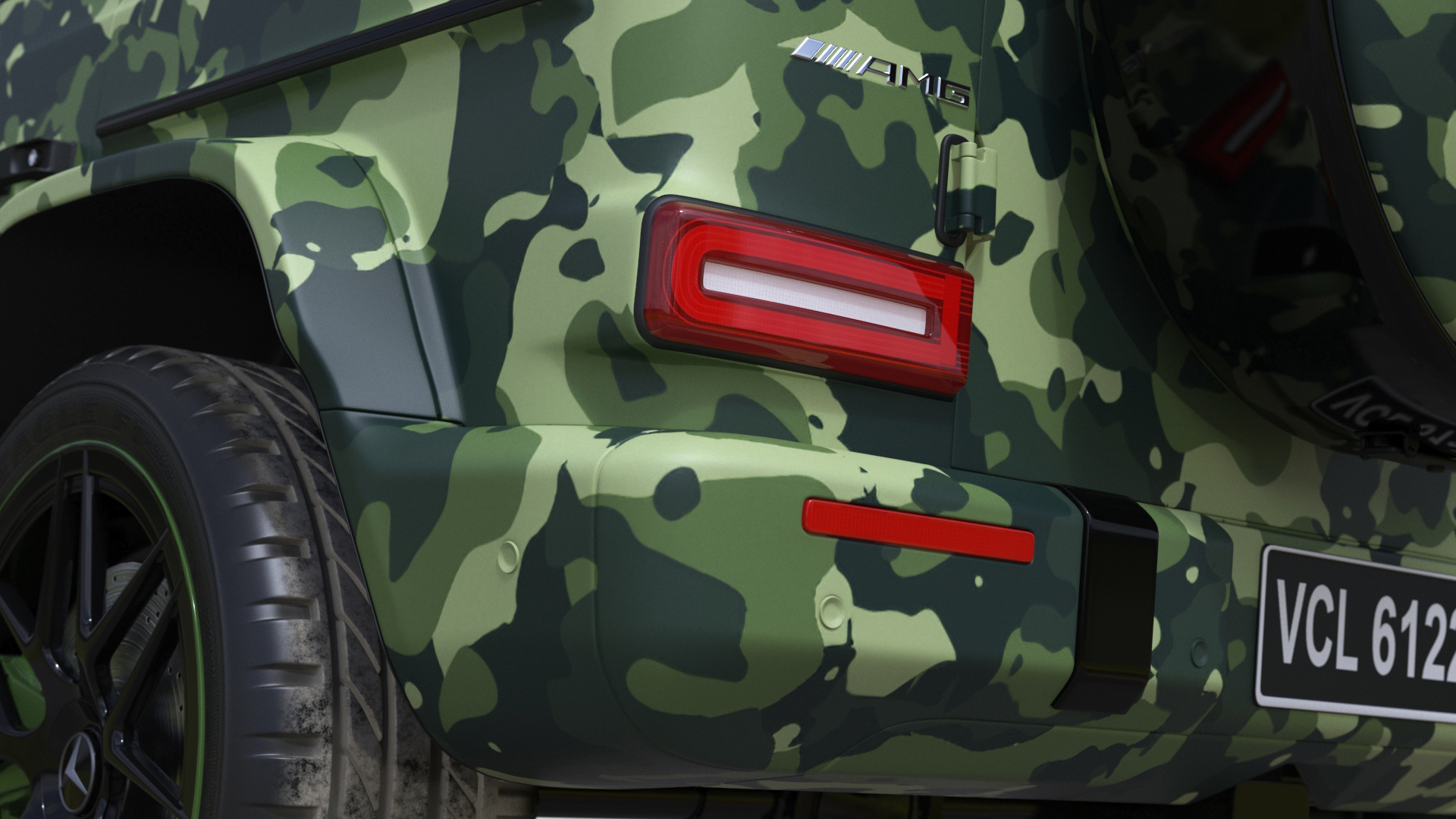 3D Mercedes-Benz G63 AMG 2019 Camouflage Matte model