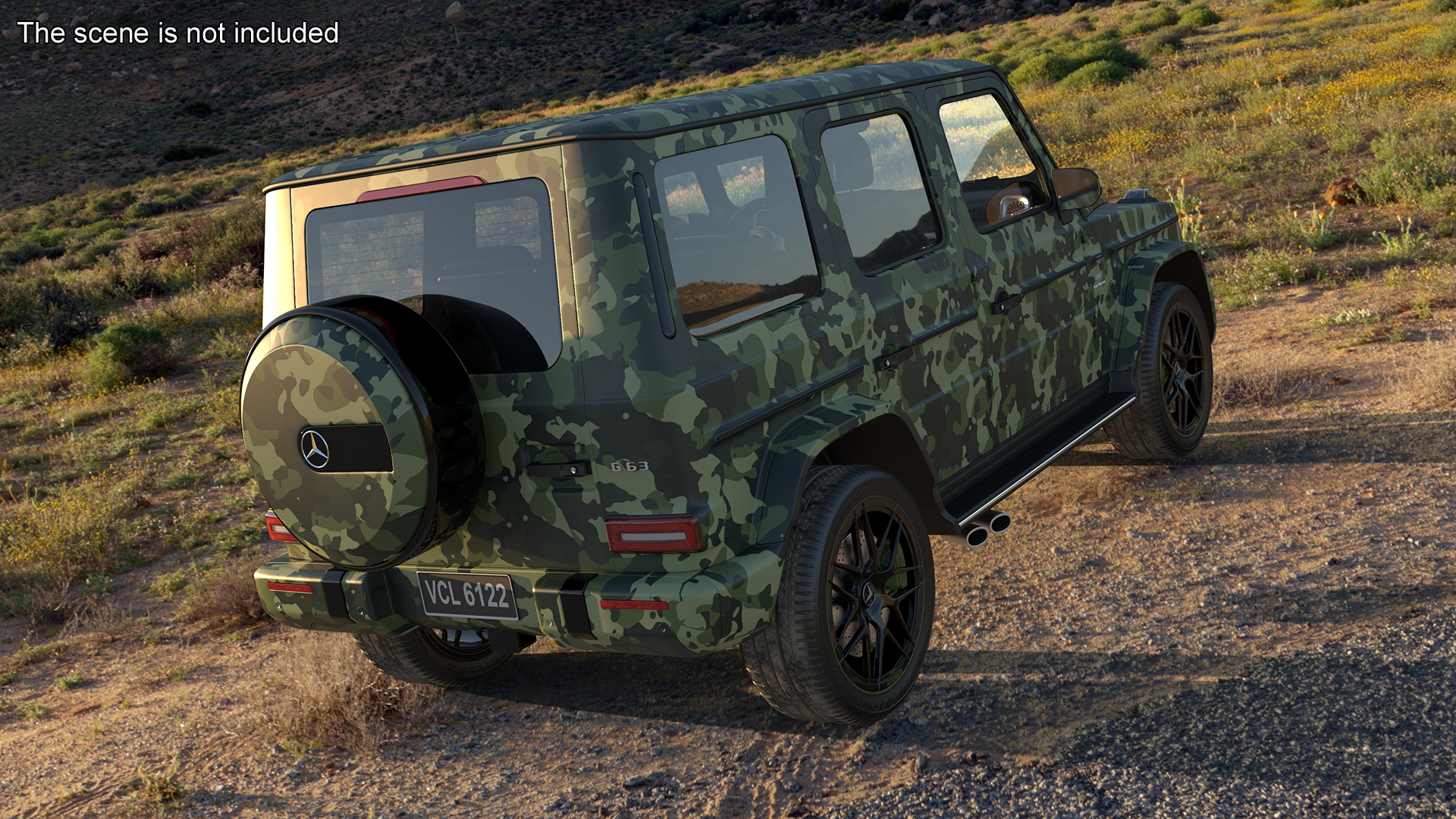 3D Mercedes-Benz G63 AMG 2019 Camouflage Matte model