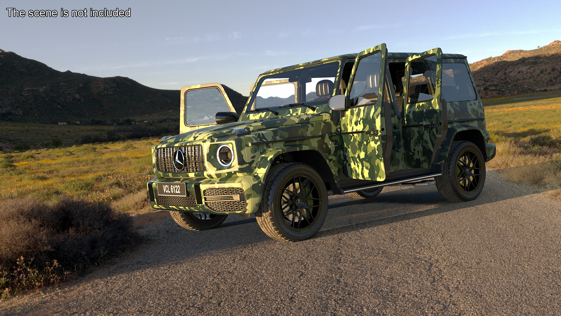 3D Mercedes-Benz G63 AMG 2019 Camouflage Matte model