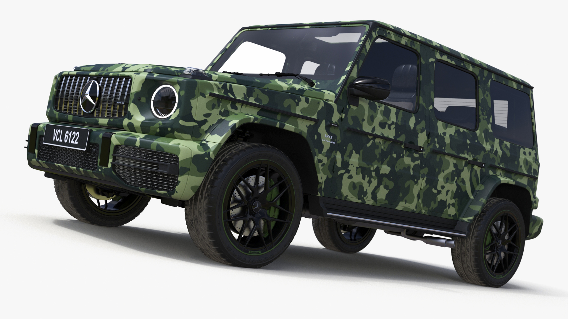 3D Mercedes-Benz G63 AMG 2019 Camouflage Matte model