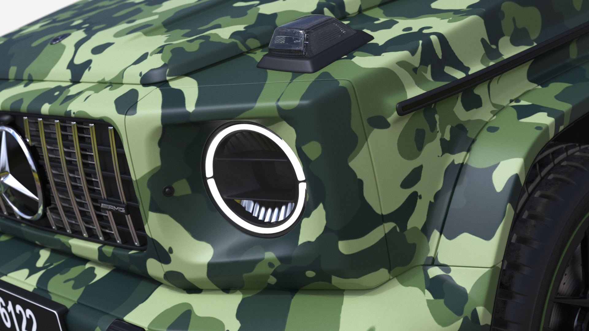 3D Mercedes-Benz G63 AMG 2019 Camouflage Matte model