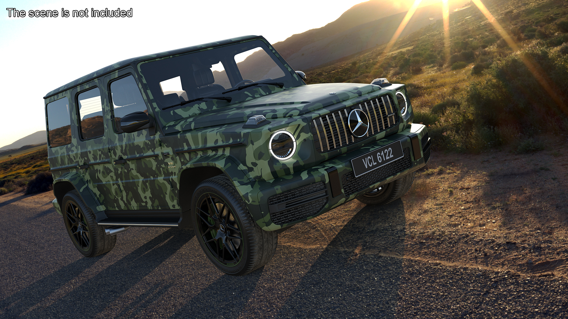 3D Mercedes-Benz G63 AMG 2019 Camouflage Matte model