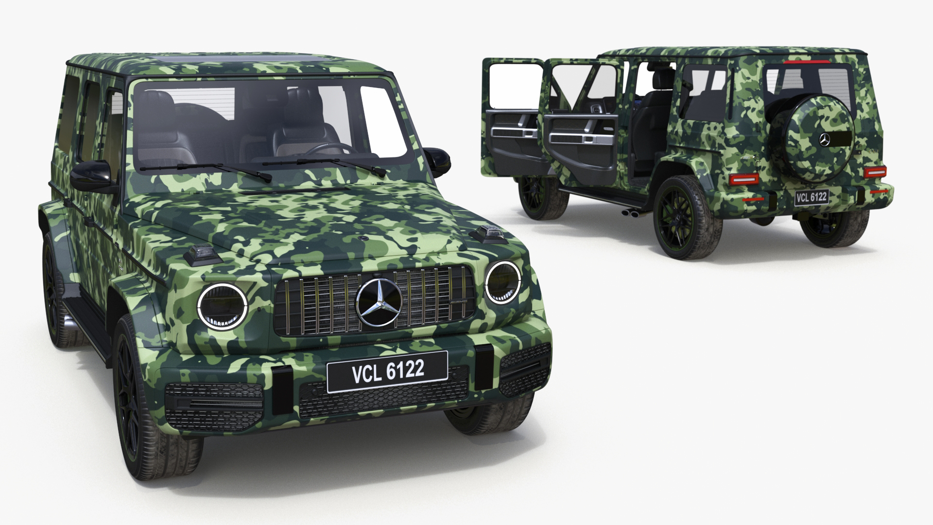 3D Mercedes-Benz G63 AMG 2019 Camouflage Matte model