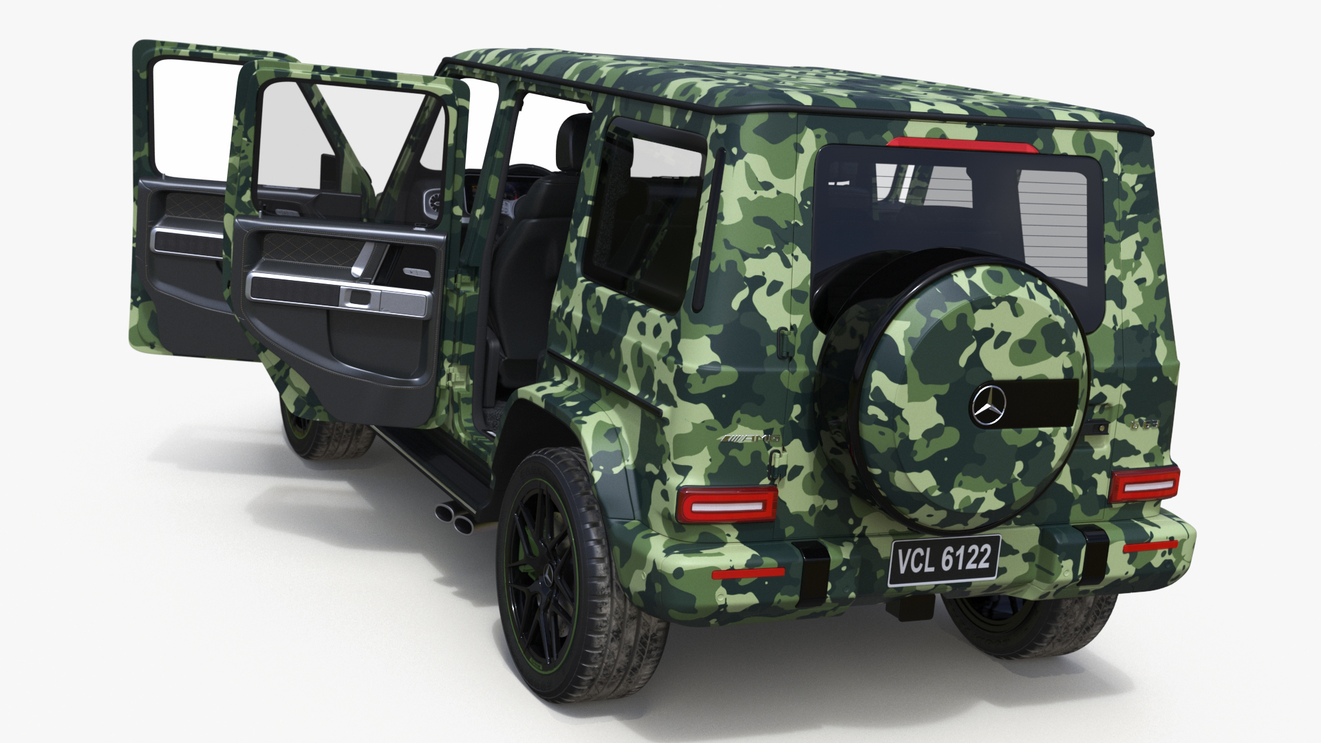 3D Mercedes-Benz G63 AMG 2019 Camouflage Matte model