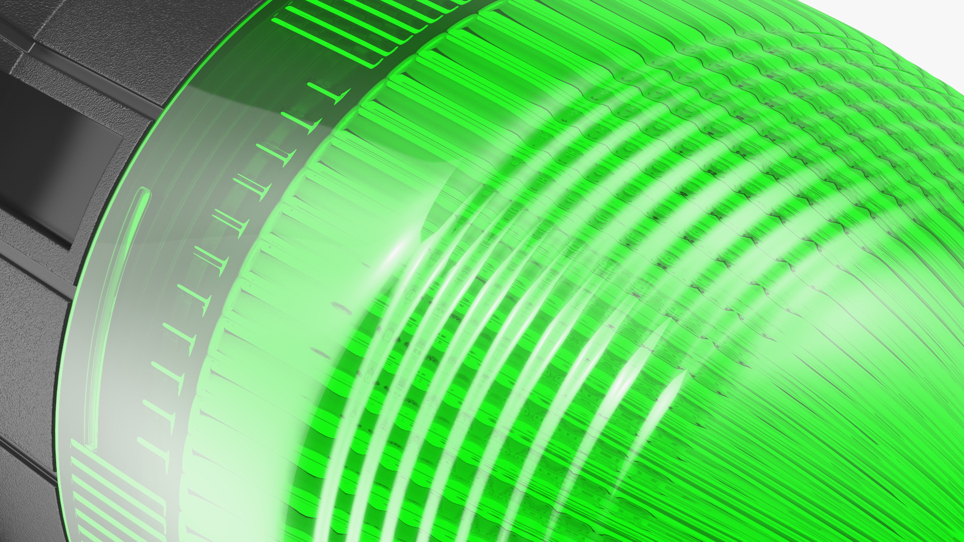 3D Green Warning Beacon Light