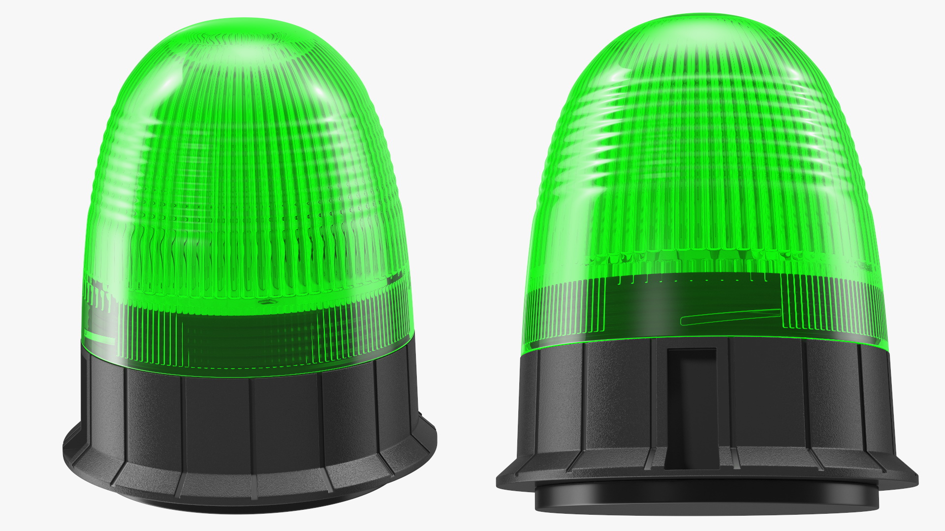 3D Green Warning Beacon Light