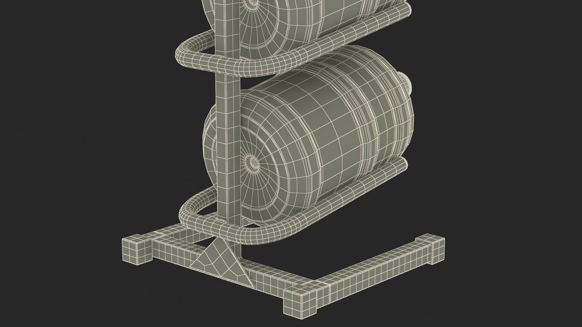 3 Tier Water Jug Rack White 3D