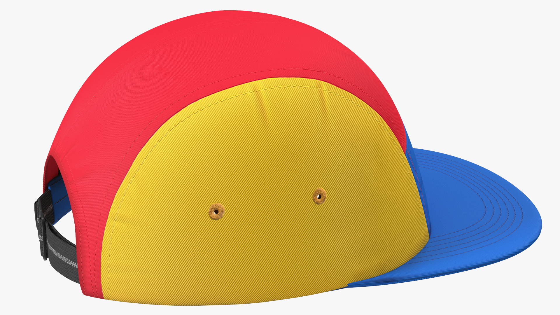 Flat Brim 5 Panel Hat Multicolored 3D model