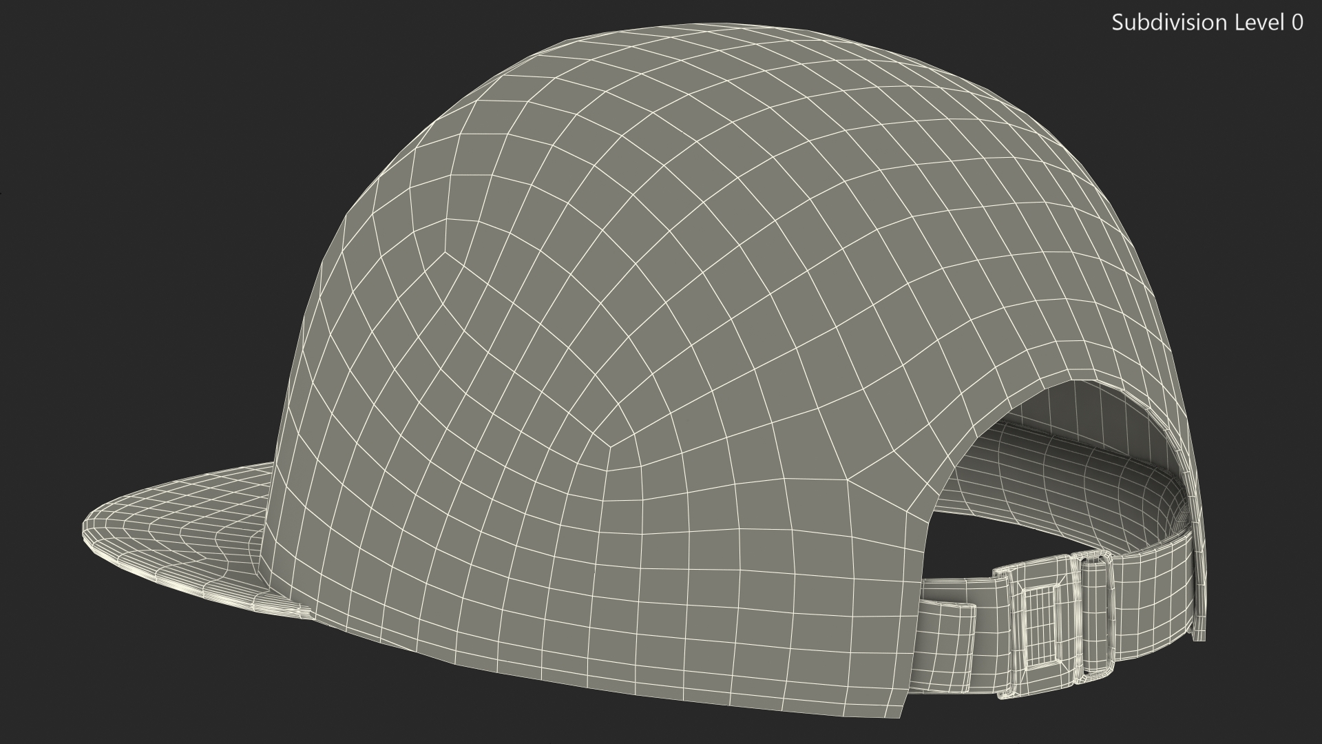 Flat Brim 5 Panel Hat Multicolored 3D model