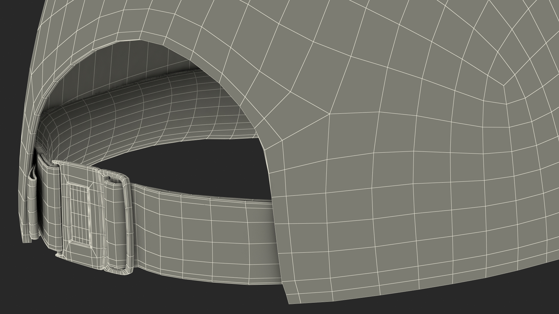 Flat Brim 5 Panel Hat Multicolored 3D model