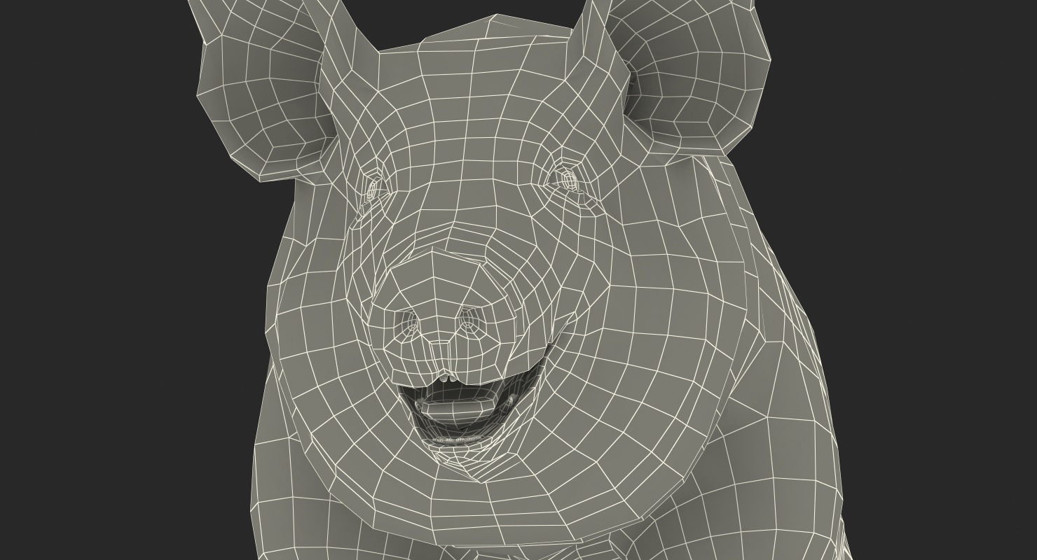 Pig Sow Peitrain Rigged with Fur 3D