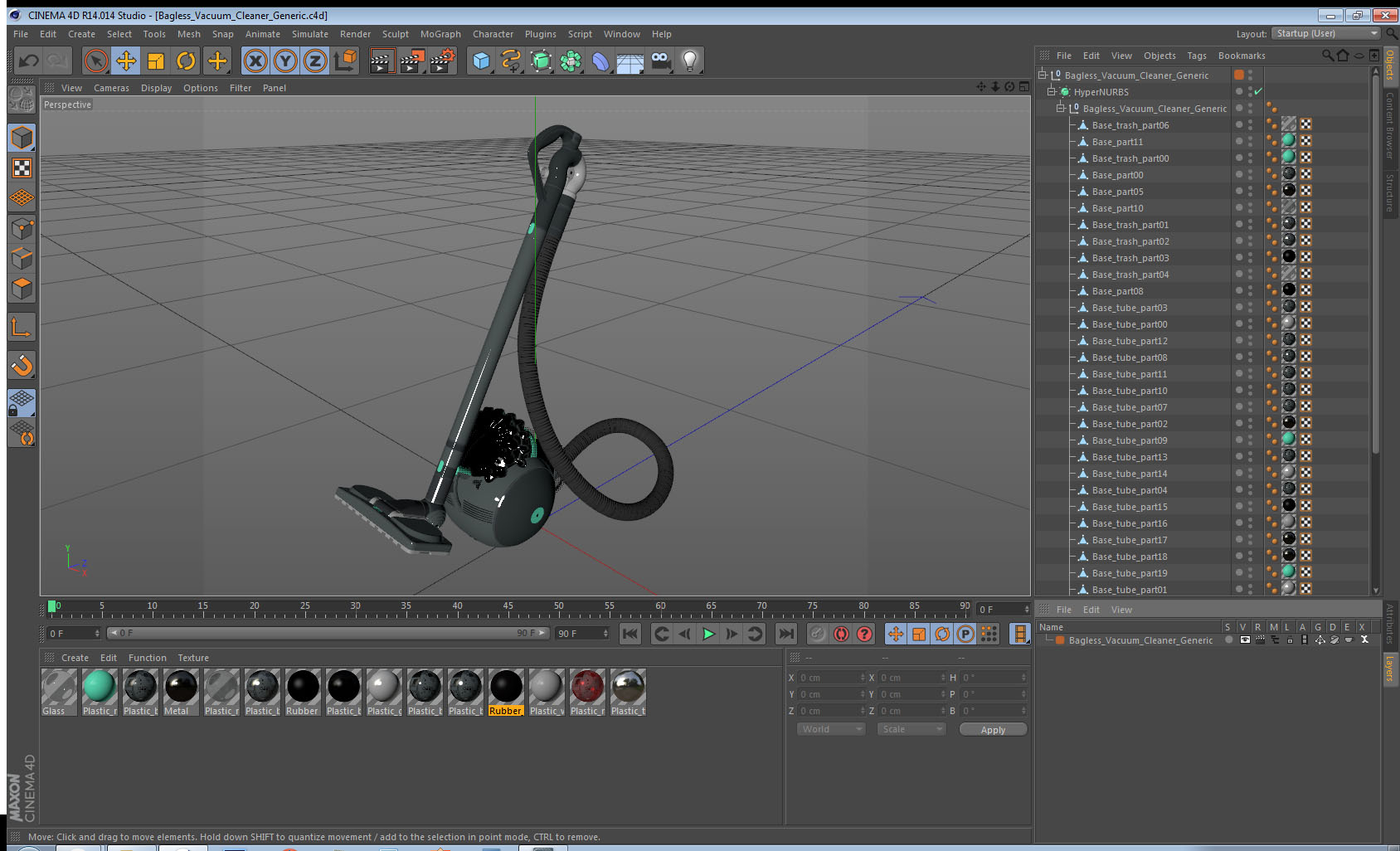 3D model Bagless Vacuum Cleaner Generic