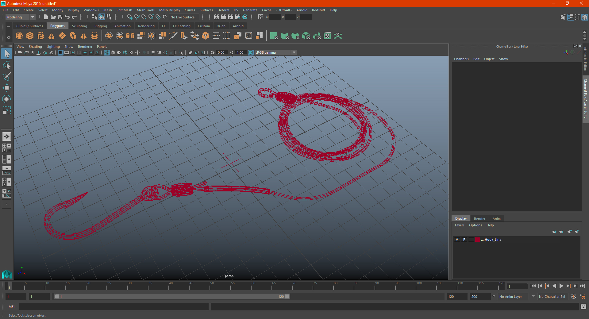 Hook Line 3D model