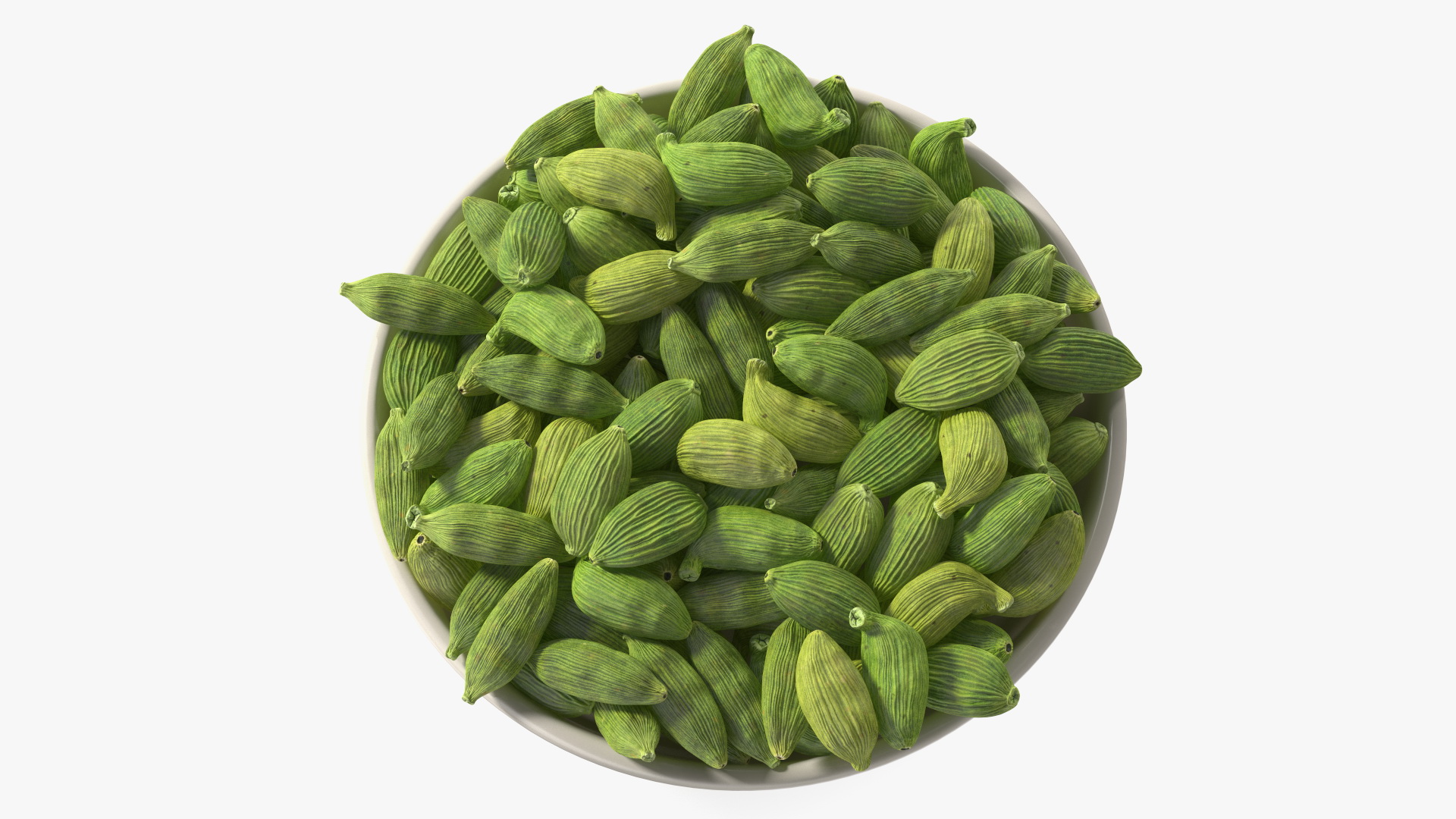 Dried Green Cardamom Fruit Plate 3D