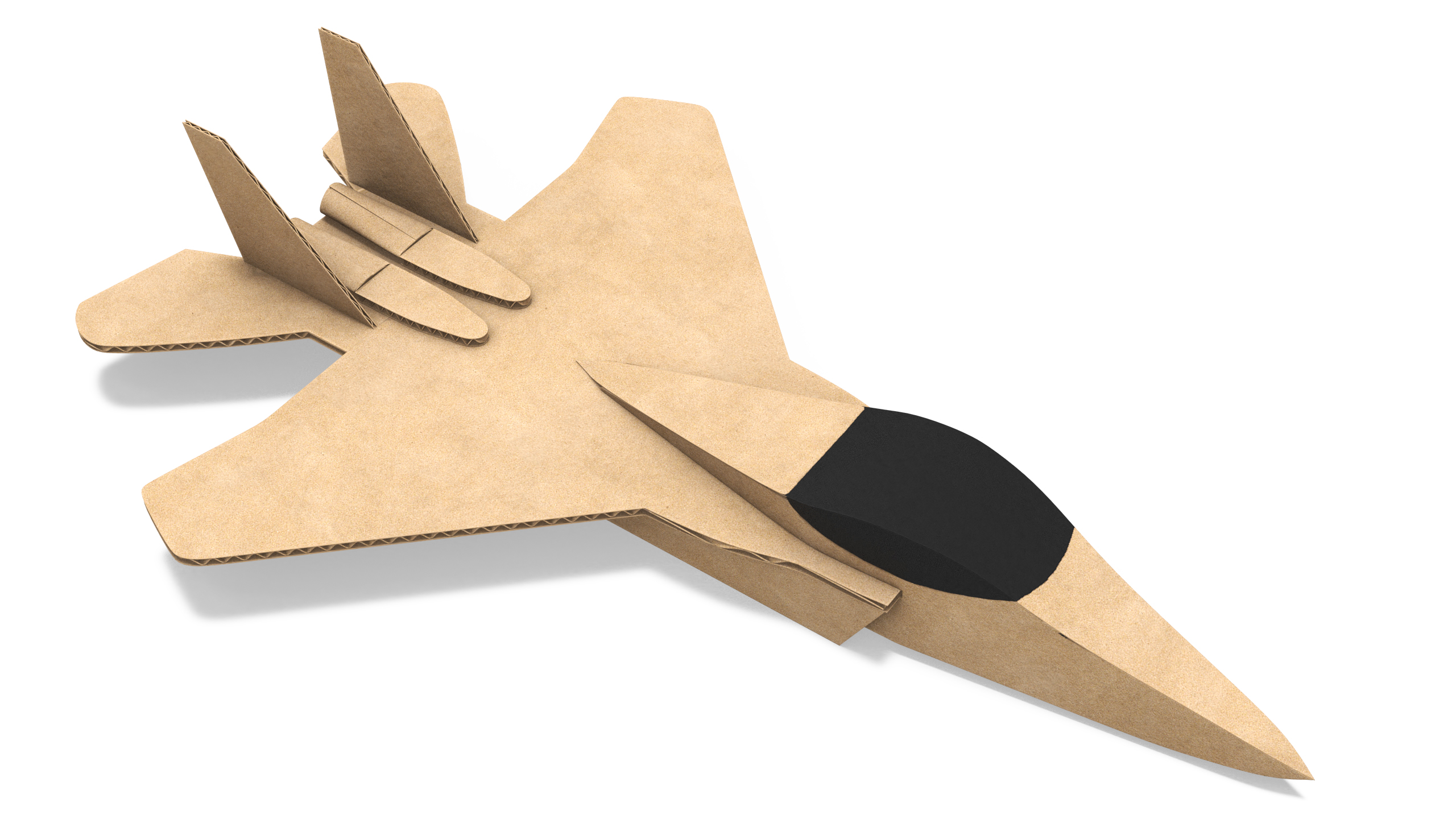 3D Cardboard Jet Fighter