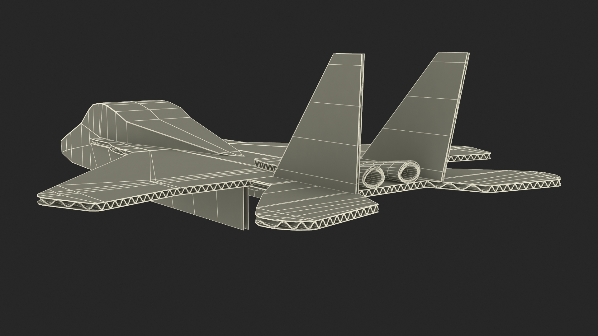 3D Cardboard Jet Fighter