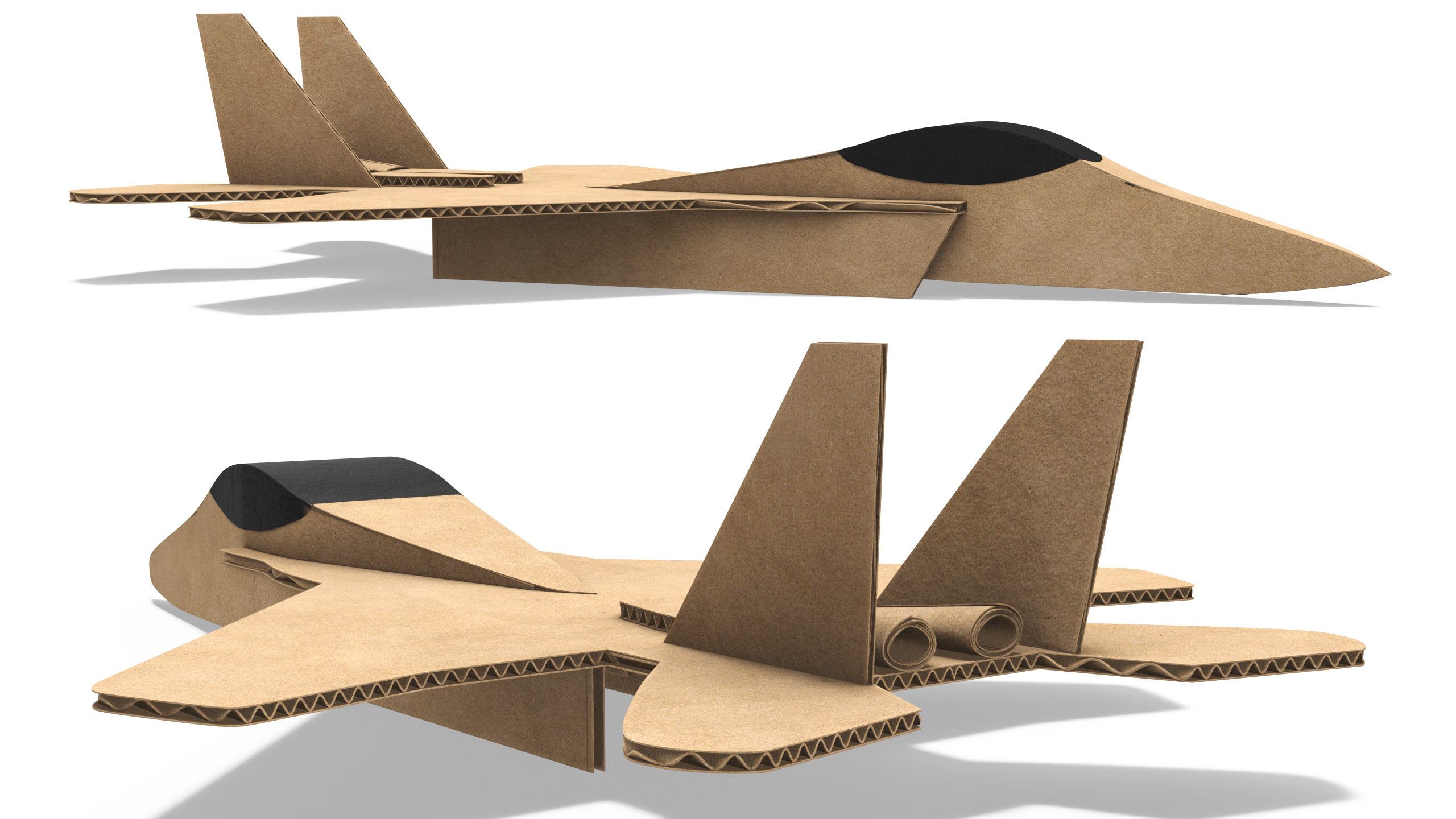 3D Cardboard Jet Fighter