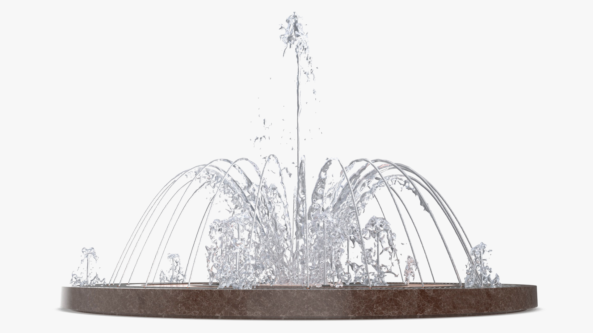 Designer Dry Fountain Round 3D