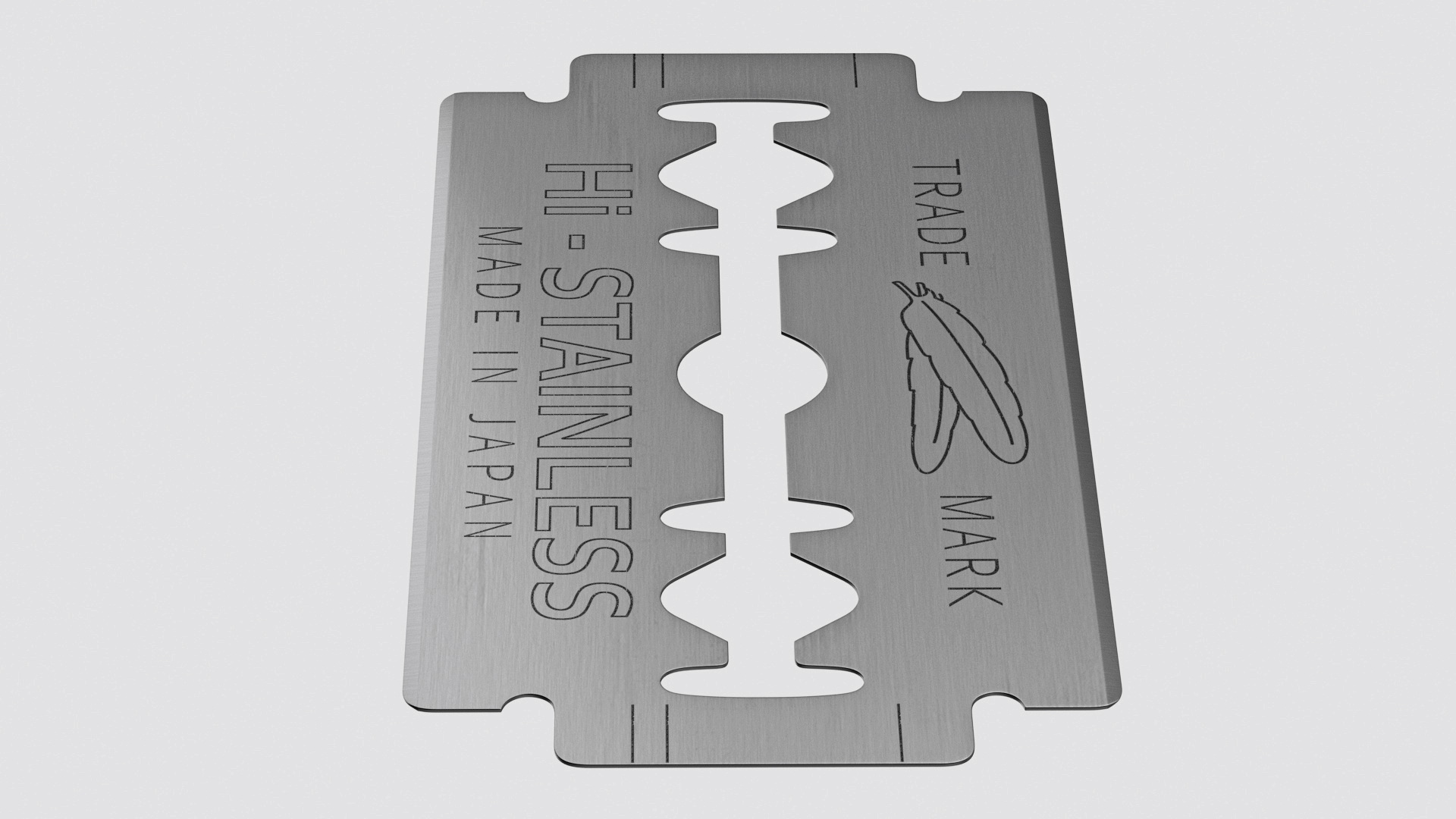 Razor Blade Feather 3D model