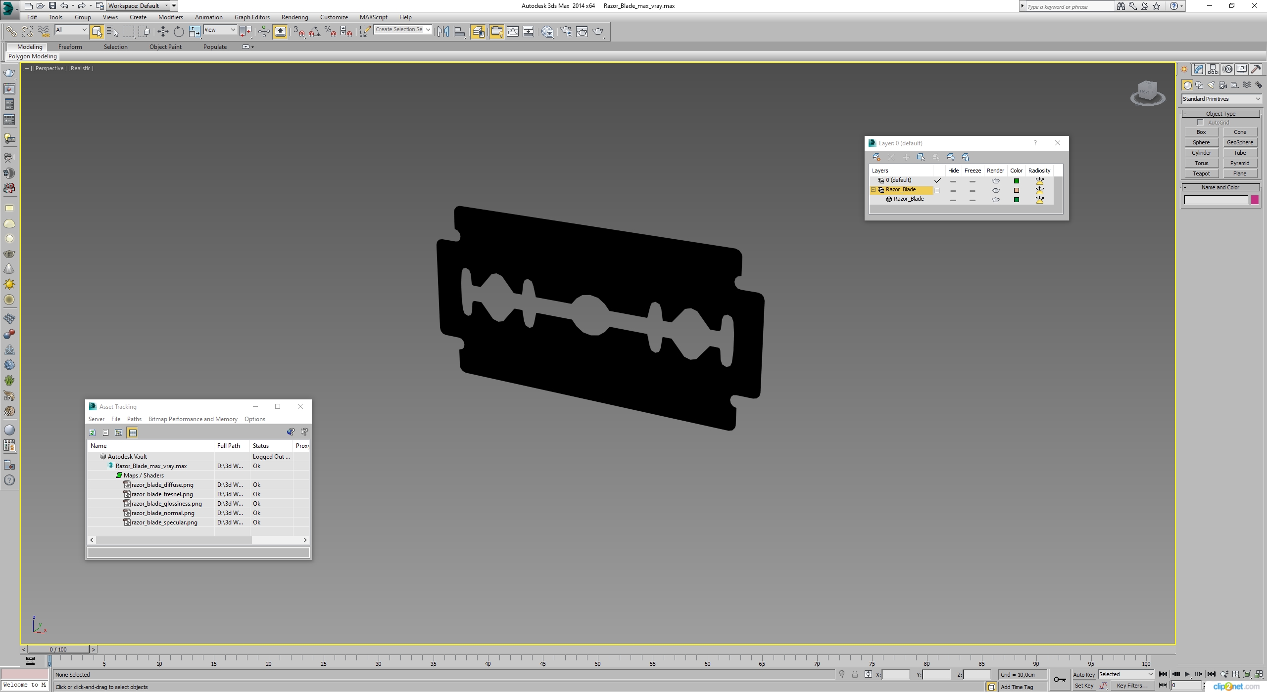Razor Blade Feather 3D model