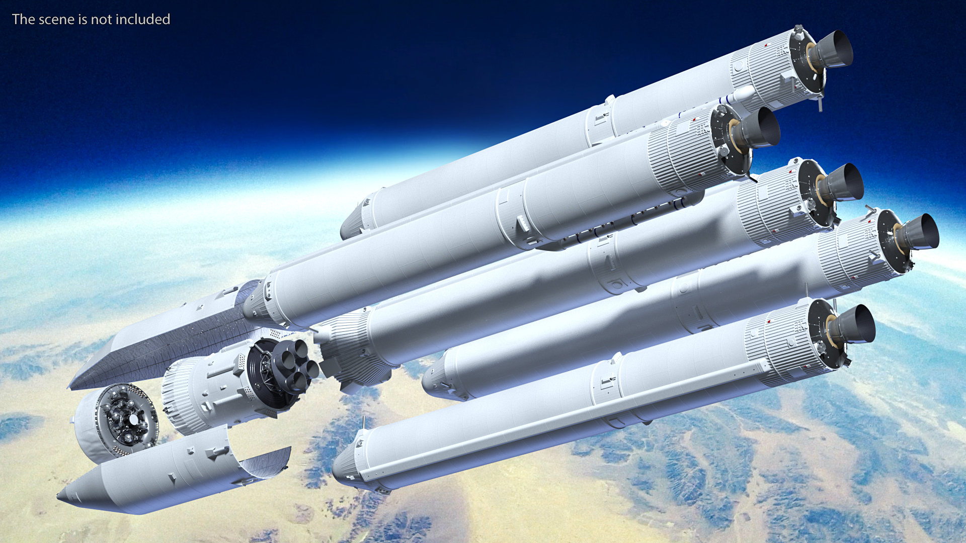 Heavy Lift Rocket System 3D model