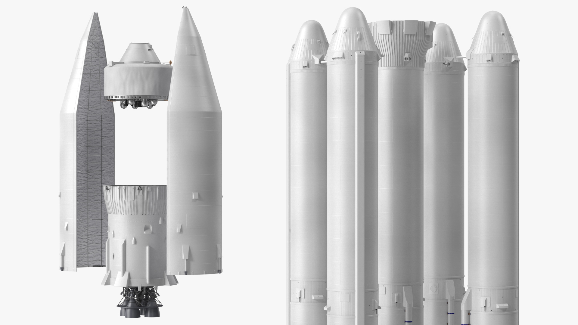 Heavy Lift Rocket System 3D model