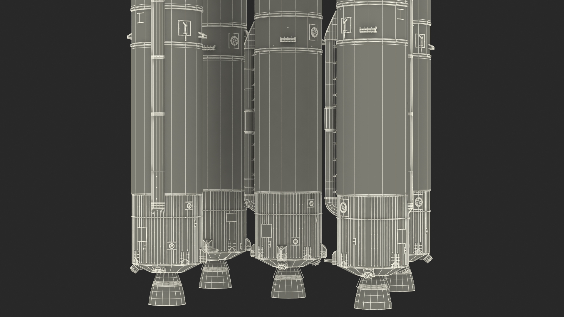Heavy Lift Rocket System 3D model