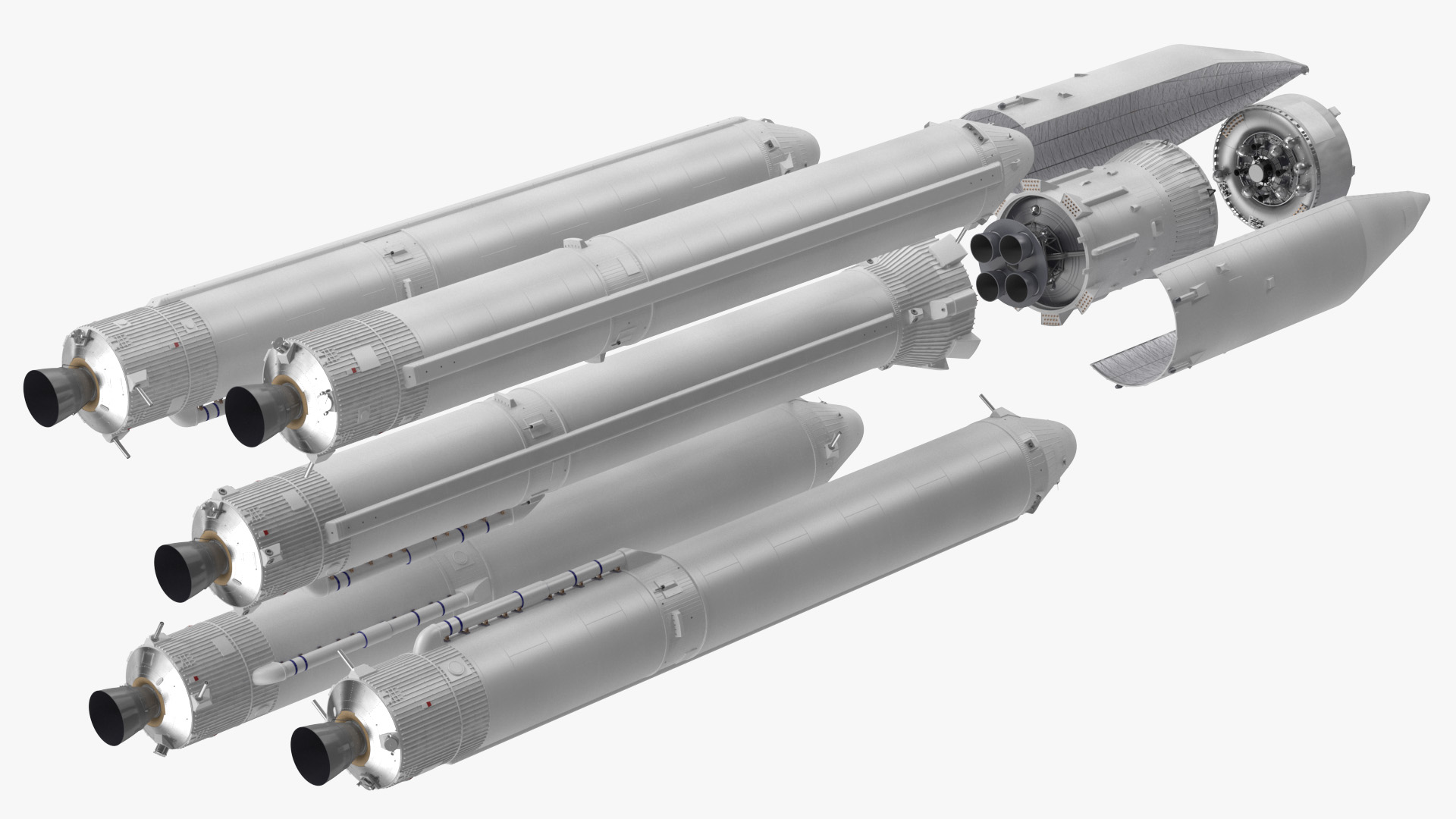 Heavy Lift Rocket System 3D model