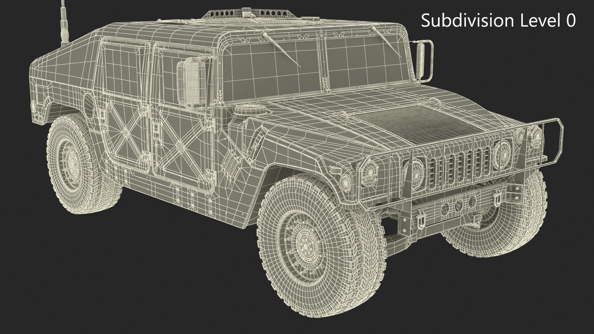 3D Military Humvee Vehicle model