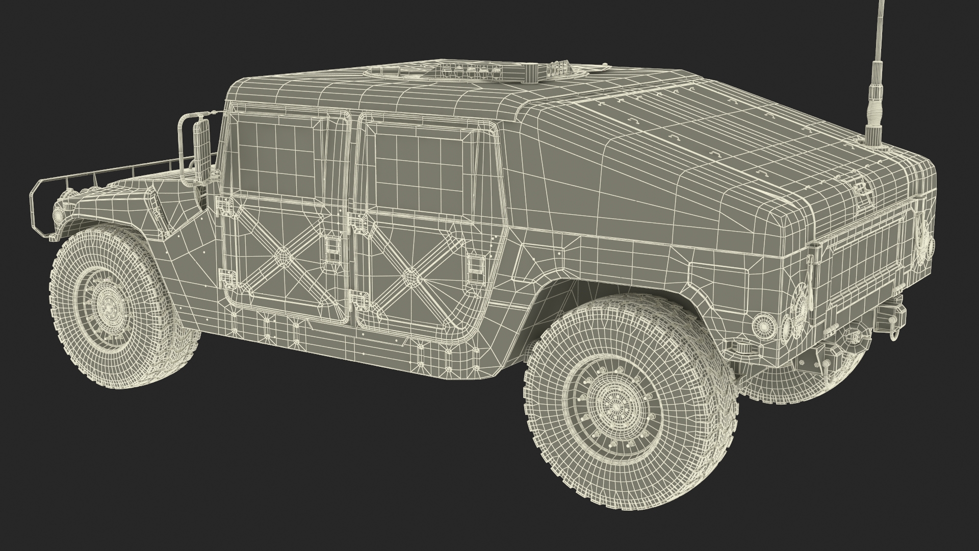 3D Military Humvee Vehicle model