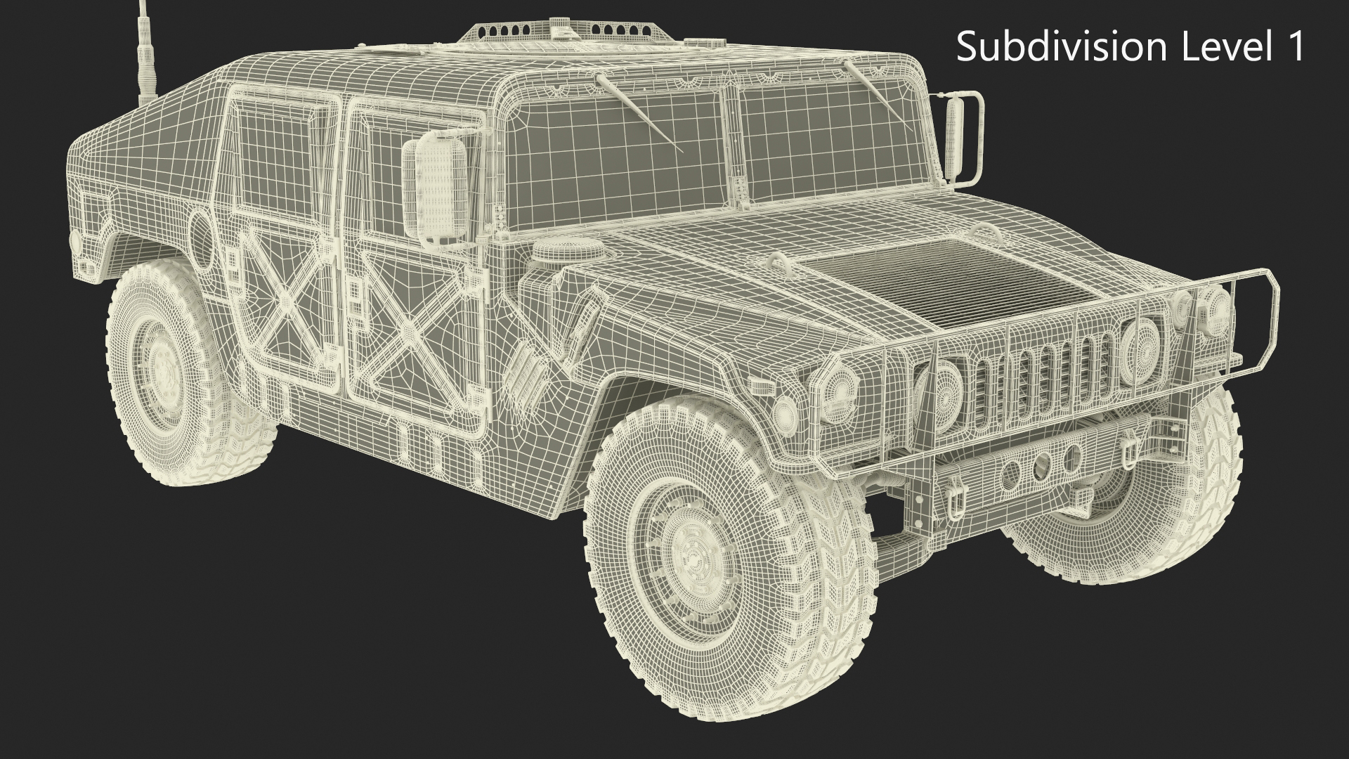 3D Military Humvee Vehicle model