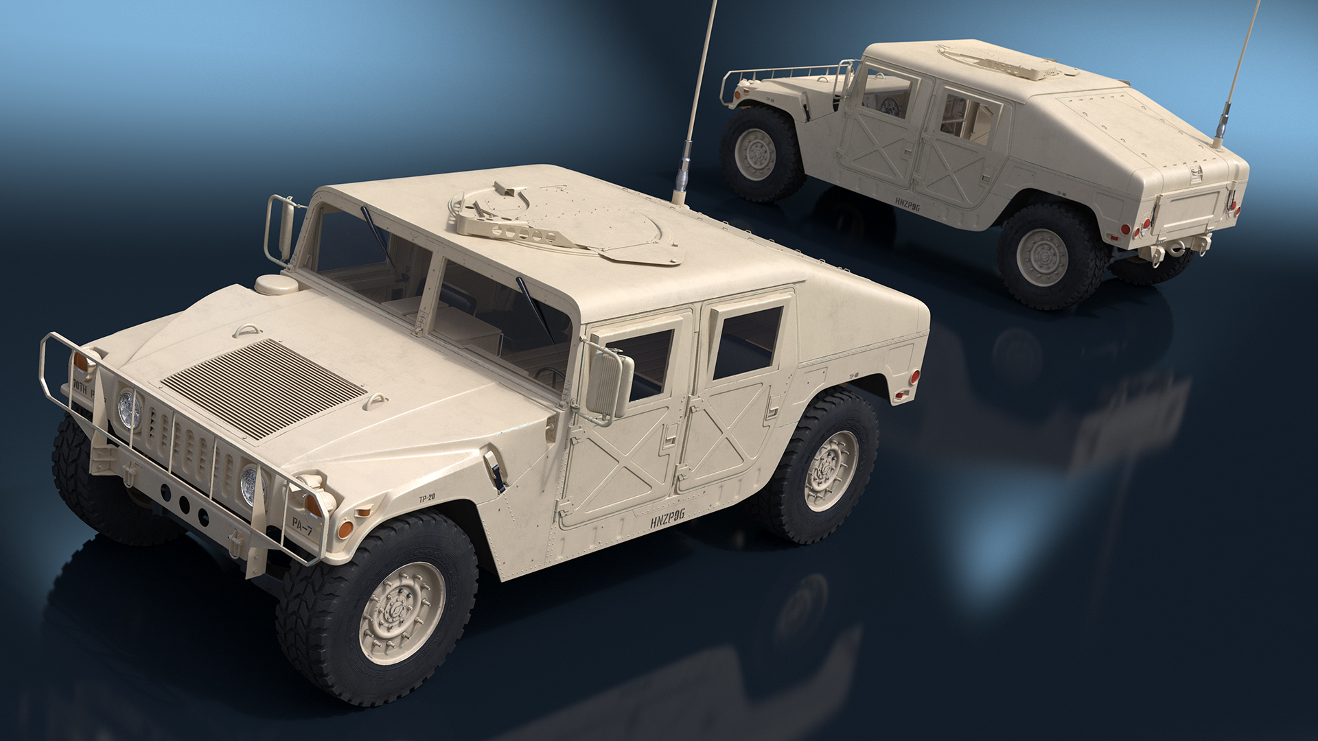 3D Military Humvee Vehicle model