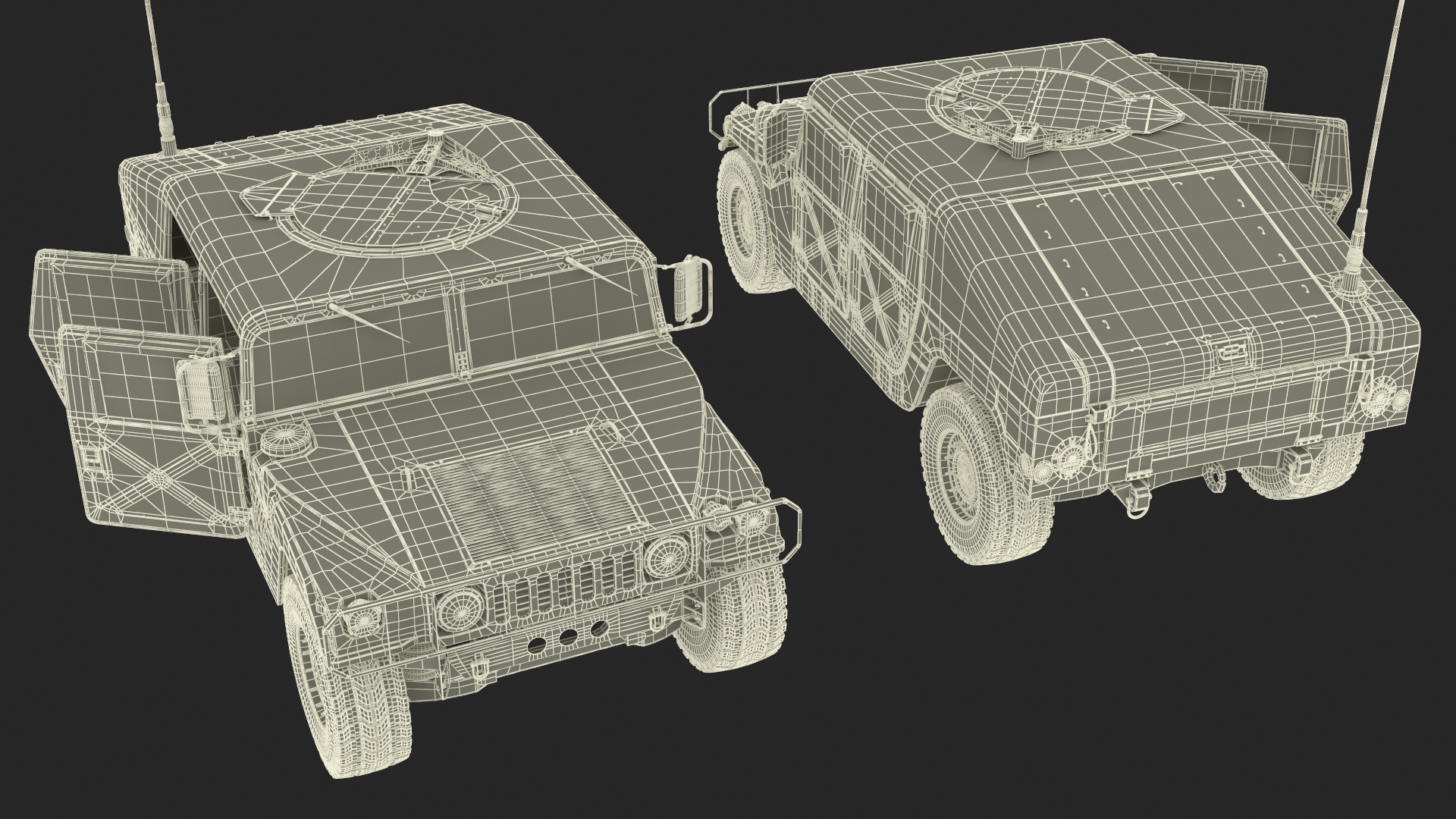 3D Military Humvee Vehicle model