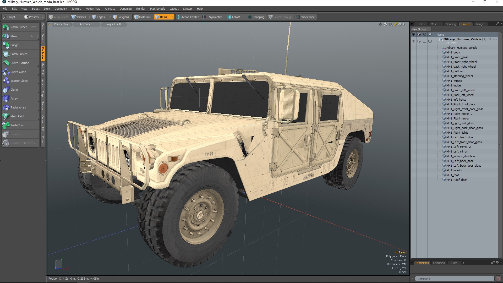 3D Military Humvee Vehicle model