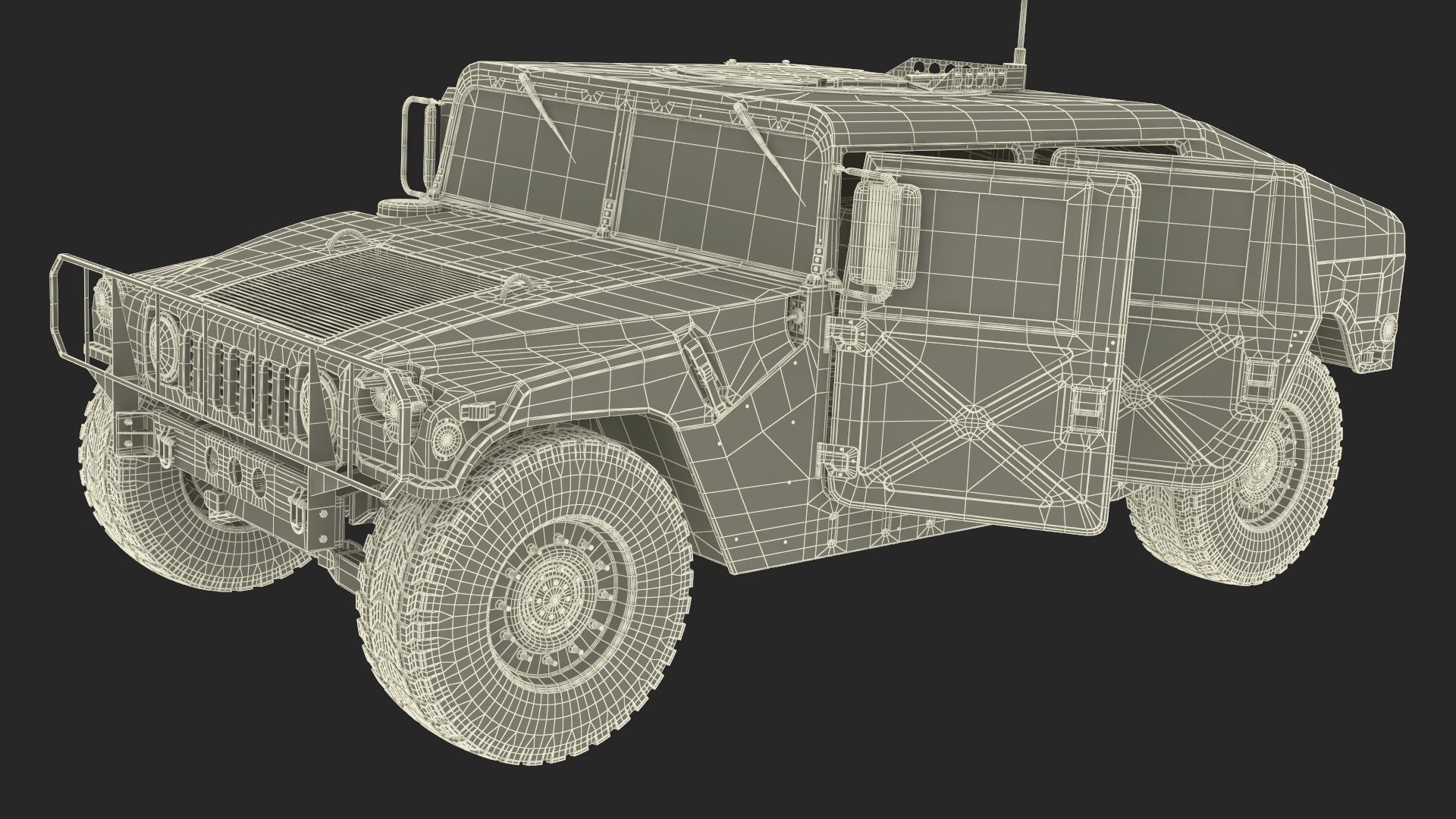 3D Military Humvee Vehicle model