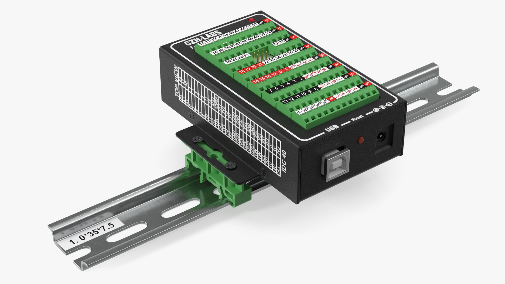 Mega Screw Terminal Block Din Rail 3D model