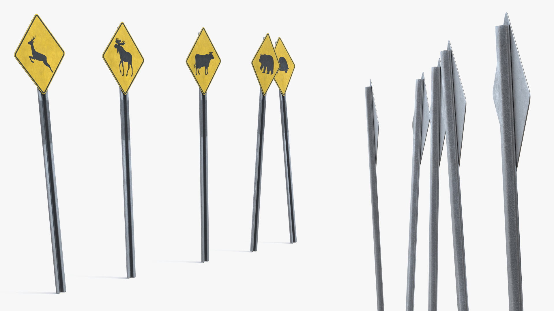 Wildlife Crossing Road Signs Set - view 5