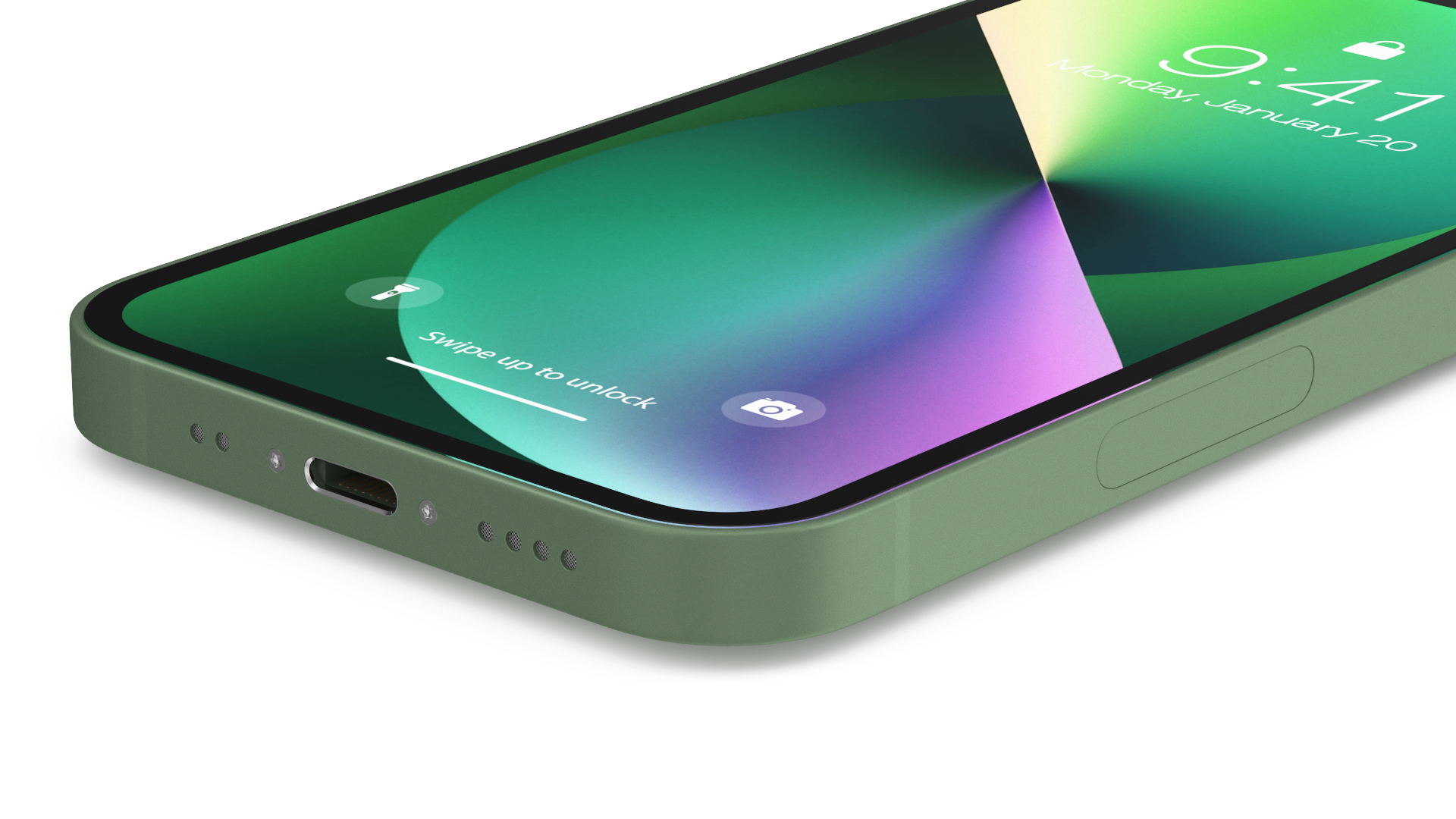 3D Apple iPhone 13 Mini Green