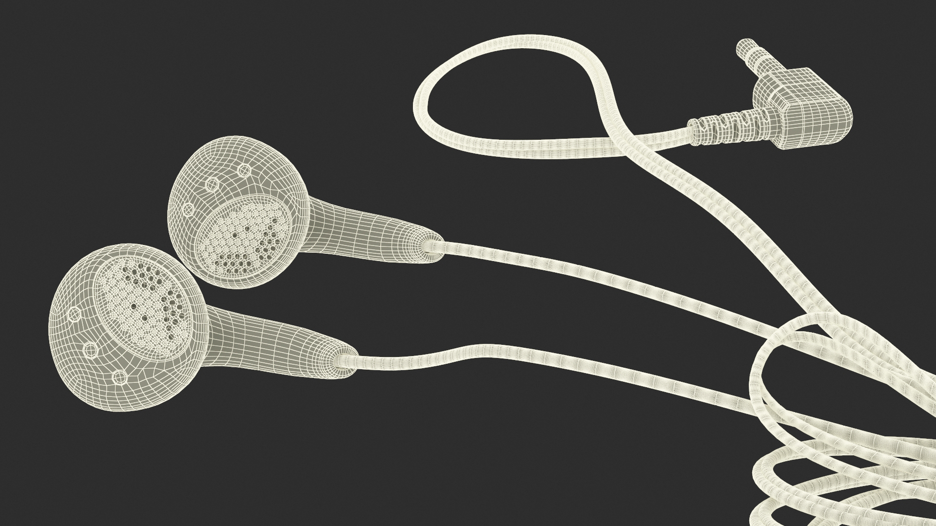 3D model Sony Vintage In-Ear Headphones